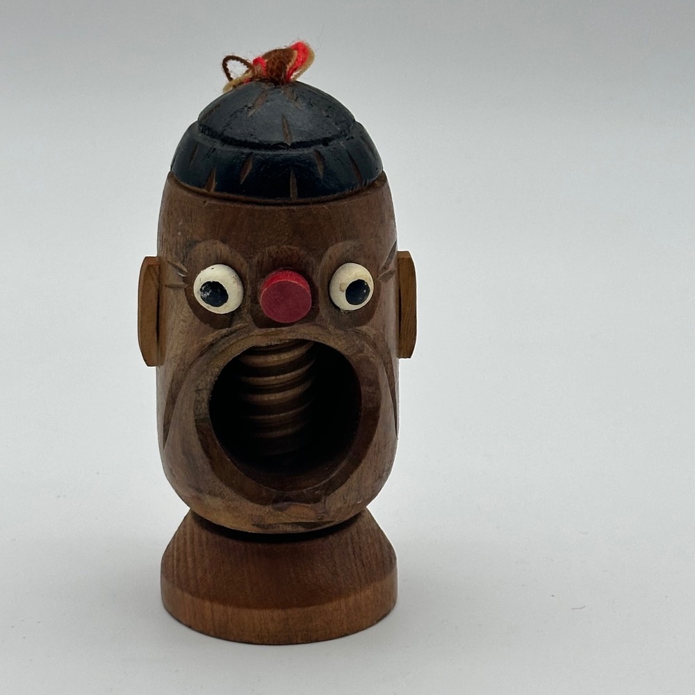 Vintage Japanese‎ Screw Type Nutcracker MCM Kitsch Folk Art